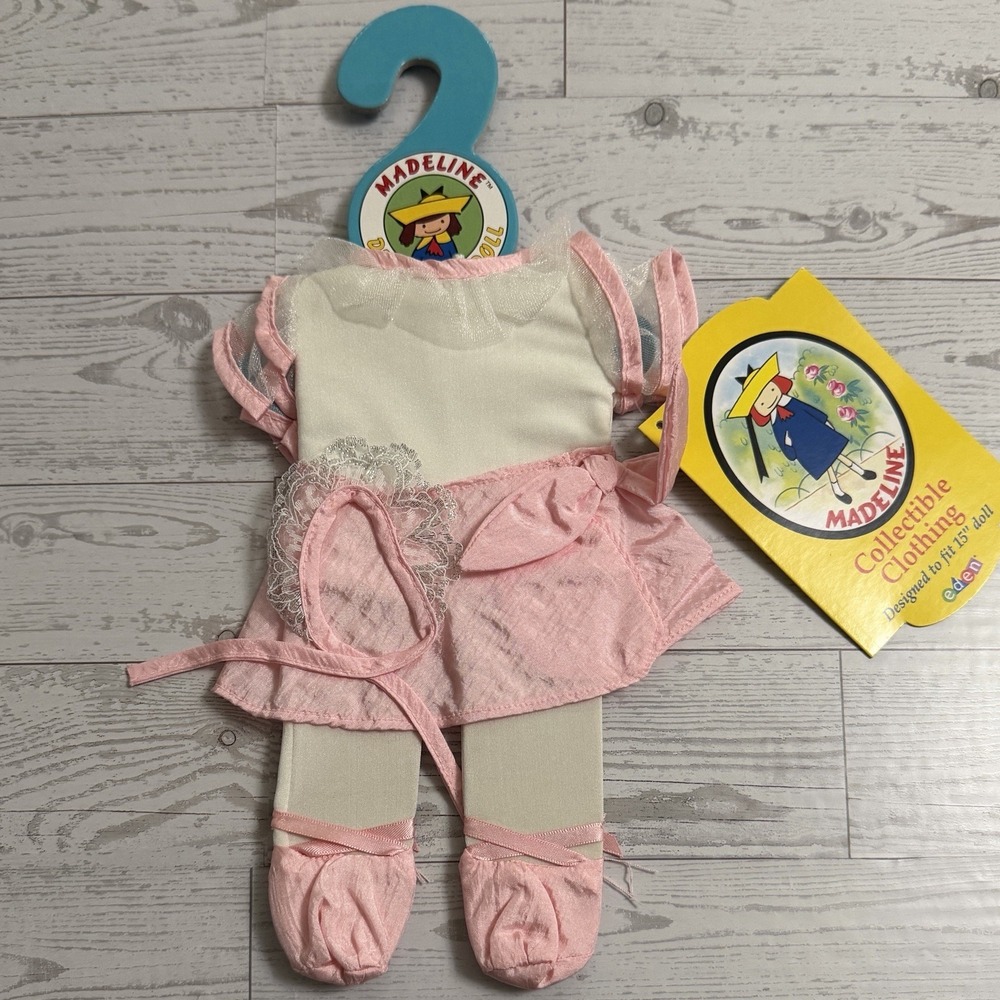 Madeline Eden Clothing 15" Plush Rag Doll Vintage‎ 2001 Pink Ballerina Outfit